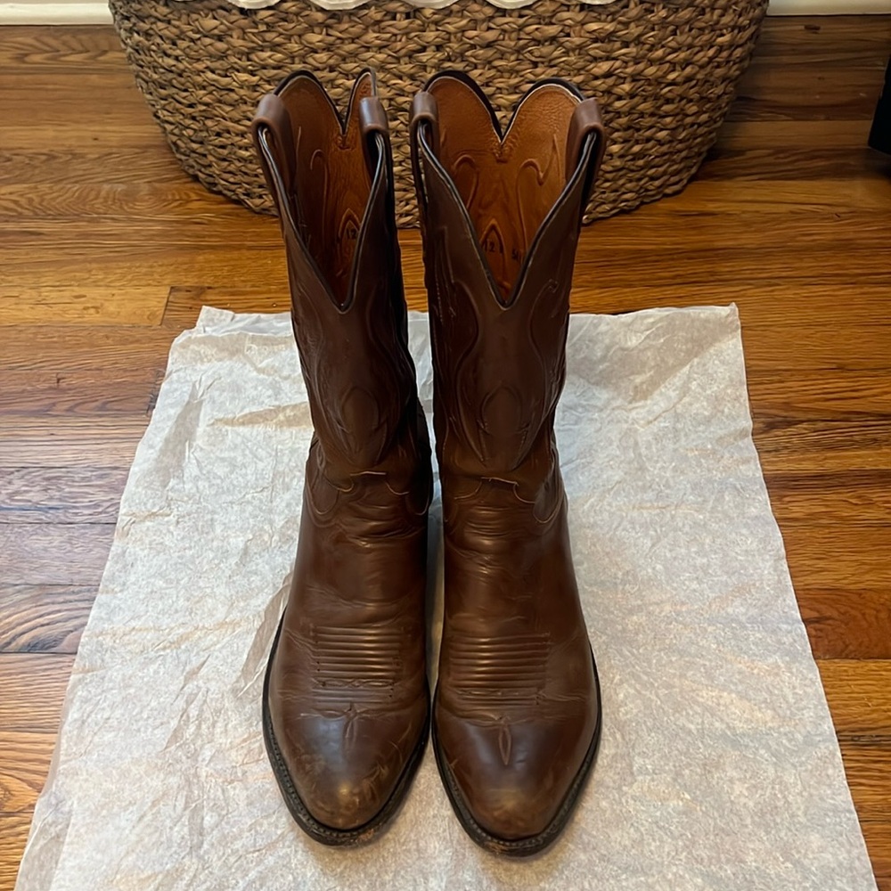Preowned Lucchese Baker Boot in Espresso, Size 12